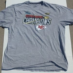 2xl Gray Kansas City Chief Super Bowl Champs Tee